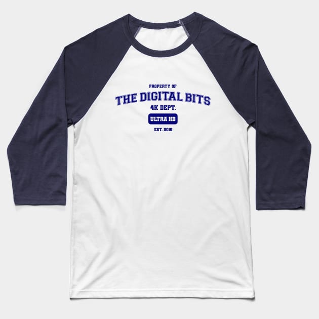 The Digital Bits 4K Athletics - Blue on Light Baseball T-Shirt by TheDigitalBits